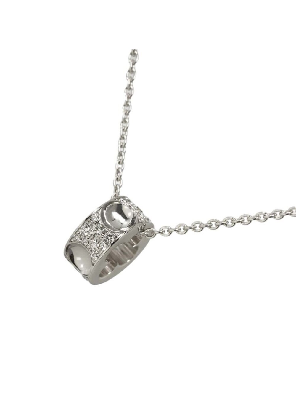 Louis Vuitton Pendentif Empreinte Diamond Necklace 45 18k White Gold